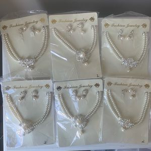 Jewelry Bundle Set of 6 Necklaces and Earrings NWT